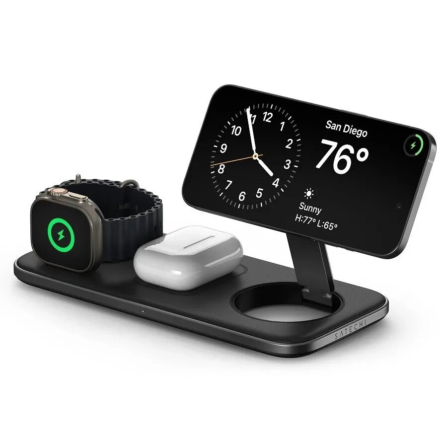 Беспроводная зарядка Satechi Qi2 Trio Wireless Charging Pad Беспроводная зарядка Satechi Qi2 Trio Wireless Charging Pad