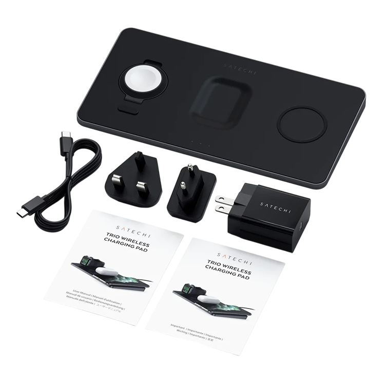 Беспроводная зарядка Satechi Trio Wireless Charger Magnetic Pad Беспроводная зарядка Satechi Trio Wireless Charger Magnetic Pad