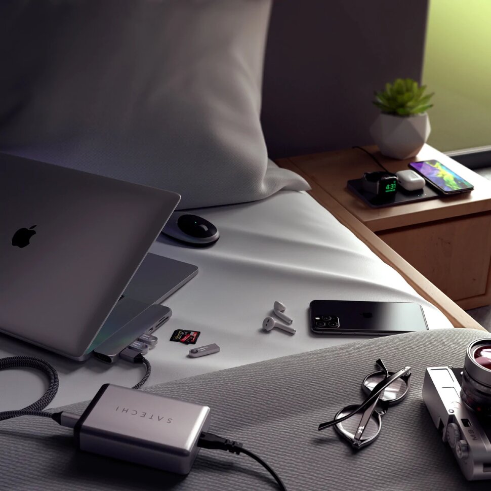 Беспроводная зарядка Satechi Trio Wireless Charger Magnetic Pad Беспроводная зарядка Satechi Trio Wireless Charger Magnetic Pad