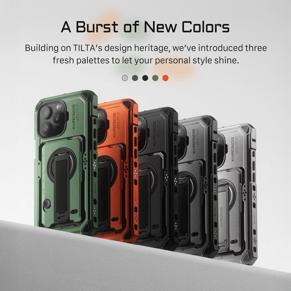Чехол Tilta Khronos для iPhone 16 Pro Max Зелёный Чехол Tilta Khronos для iPhone 16 Pro Max Зелёный