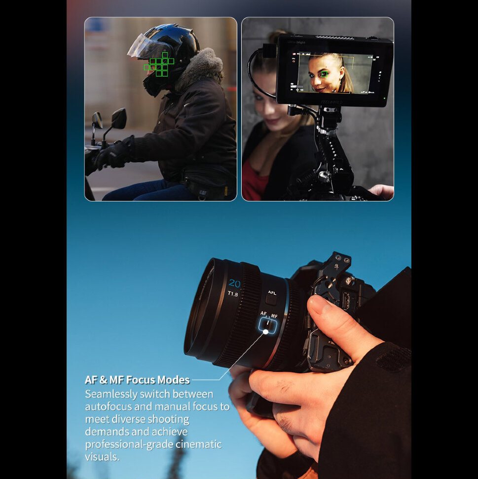 Объектив Sirui 20mm T1.8 1.33x S35 AF Anamorphic Micro 4/3 (Neutral Flare) Объектив Sirui 20mm T1.8 1.33x S35 AF Anamorphic Micro 4/3 (Neutral Flare)