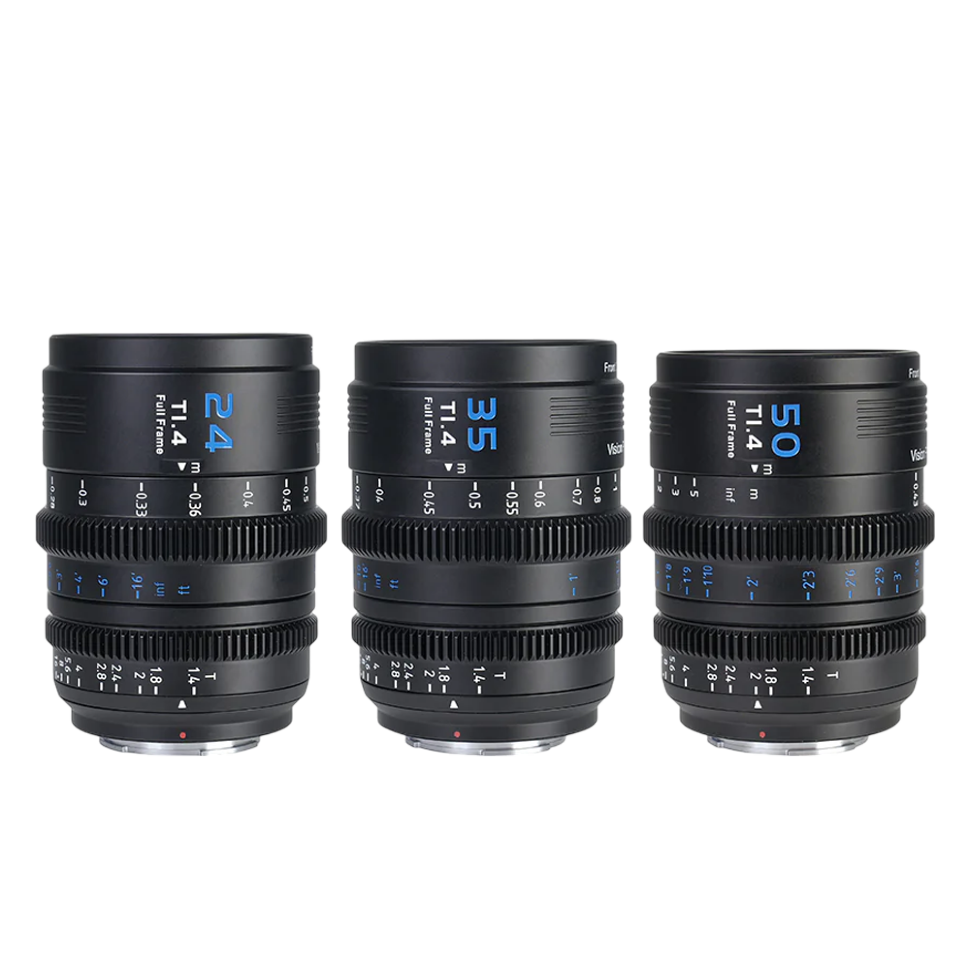 Комплект объективов Sirui Vision Prime 1 Cine 24/35/50mm Т1.4 FF Чёрный