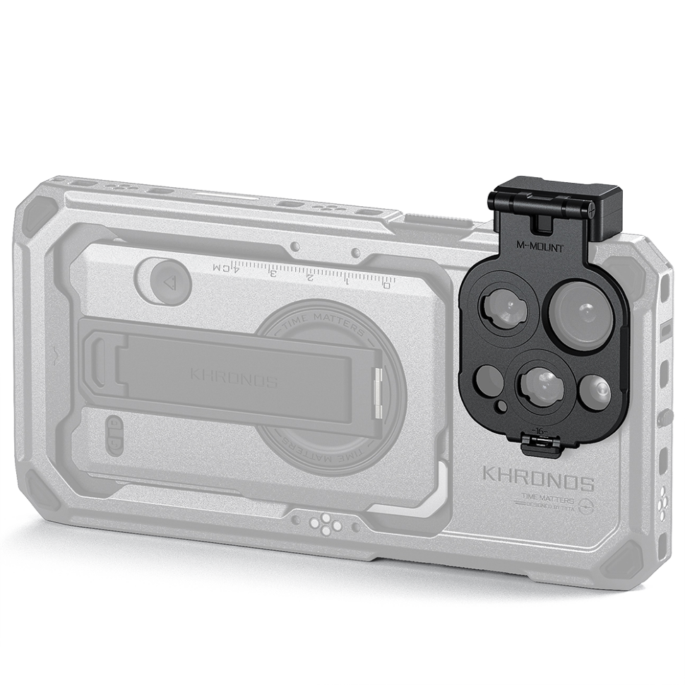 Адаптер Tilta Khronos Lens Adapter для объектива M-mount для iPhone 16 Pro/Pro Max Чёрный Адаптер Tilta Khronos Lens Adapter для объектива M-mount для iPhone 16 Pro/Pro Max Чёрный