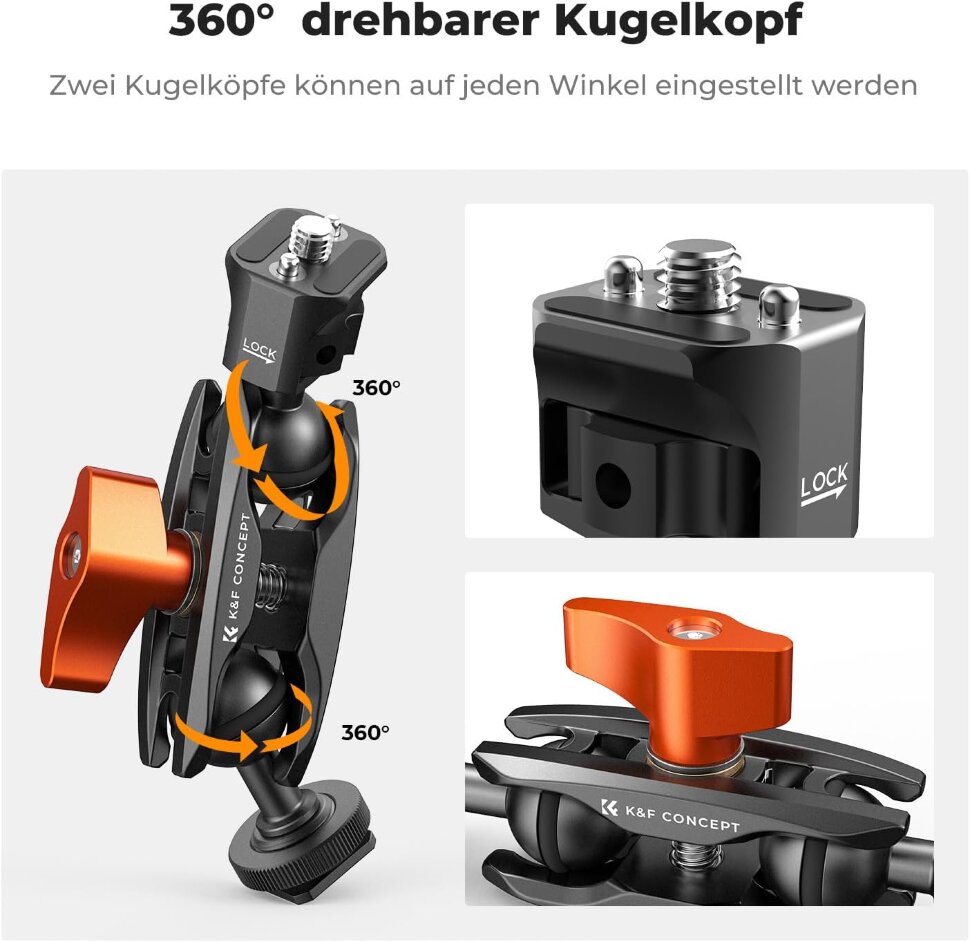 Magic arm K&F Concept MS27 Cold Shoe Magic arm K&F Concept MS27 Cold Shoe