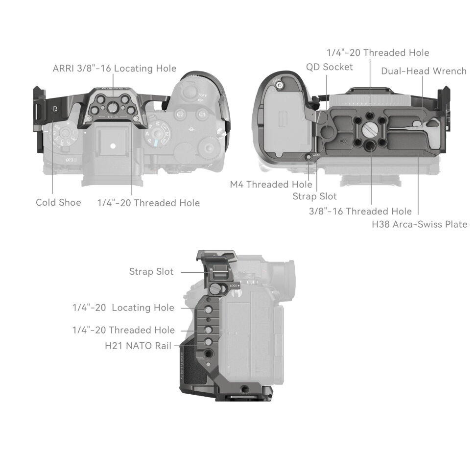 Клетка SmallRig 5187 для Sony A 1 II/A 9 III Клетка SmallRig 5187 для Sony A 1 II/A 9 III