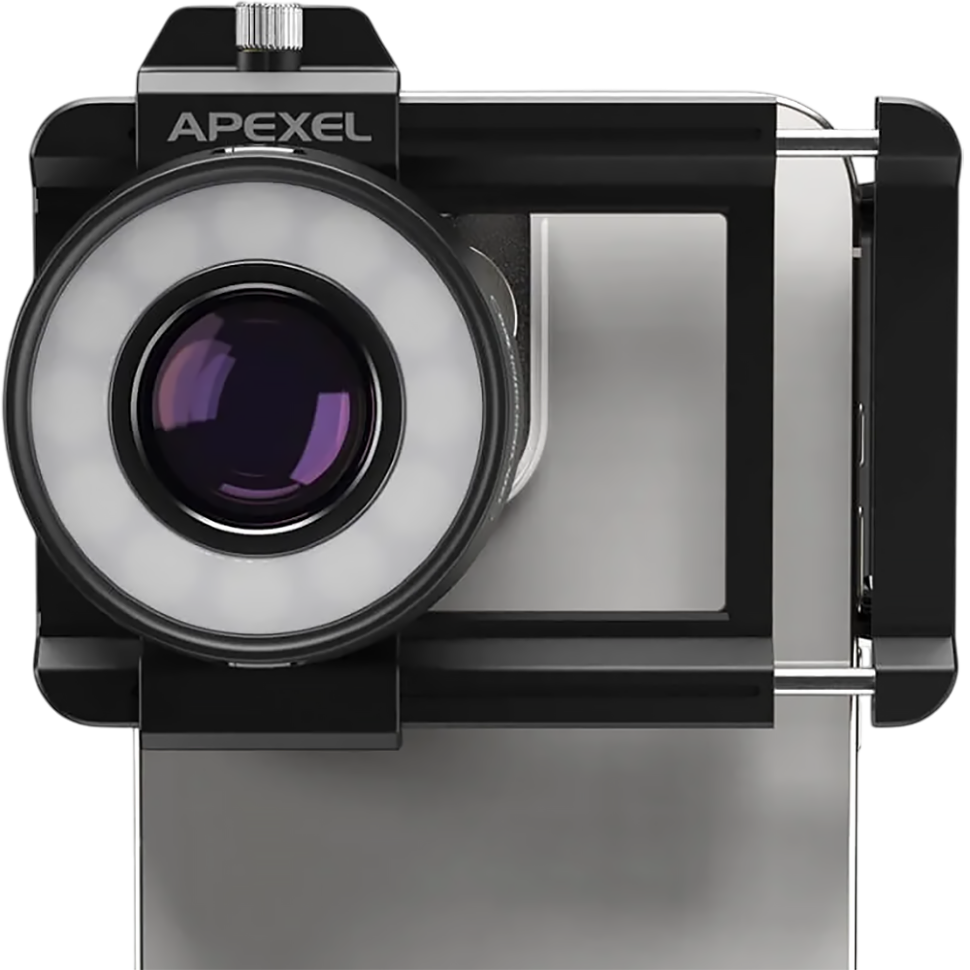 Объектив макро Apexel JeweLens 120X Illuminated для смартфона