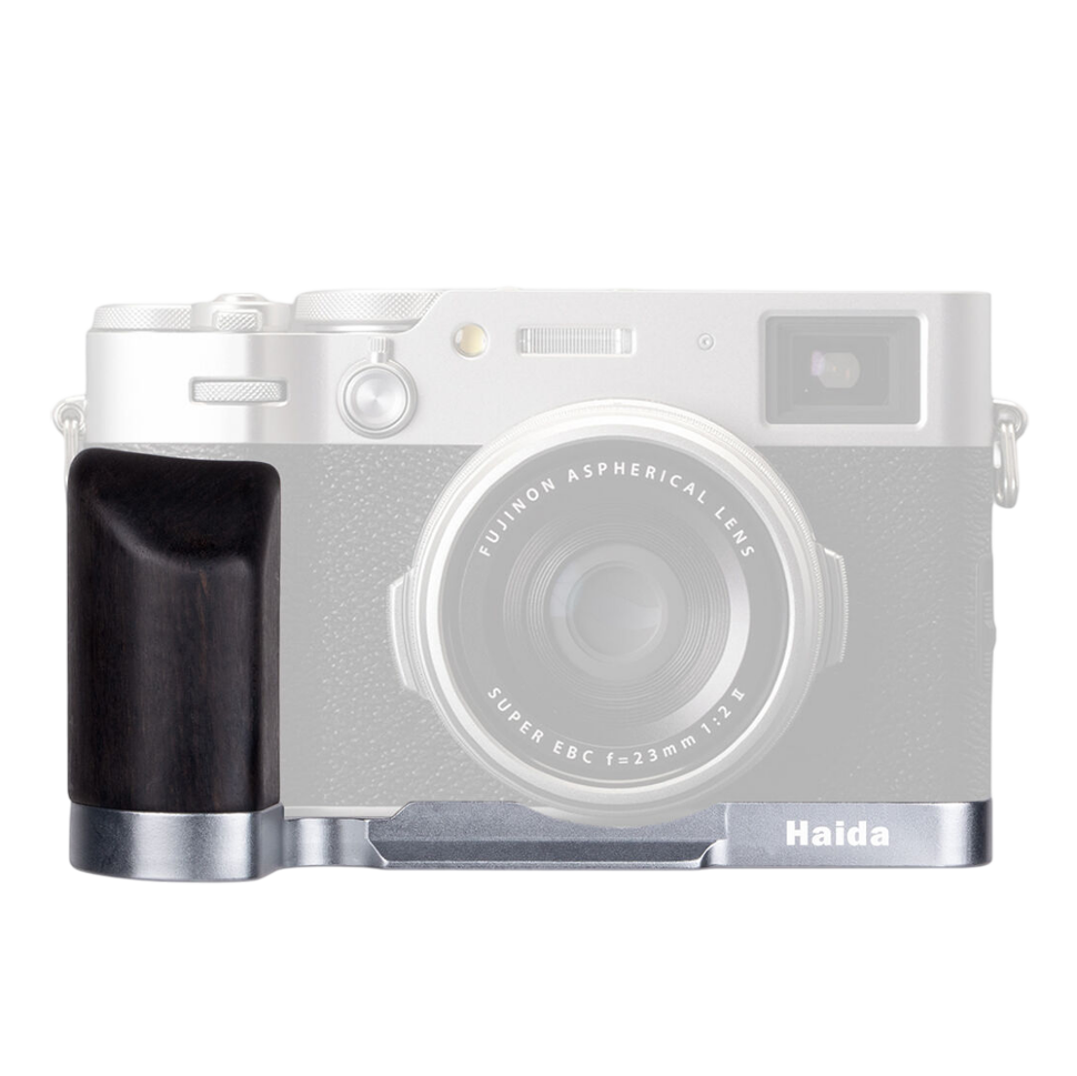 Площадка с рукояткой Haida L-Shaped Hand Grip для Fujifilm X100V/X100VI Серебро Площадка с рукояткой Haida L-Shaped Hand Grip для Fujifilm X100V/X100VI Серебро