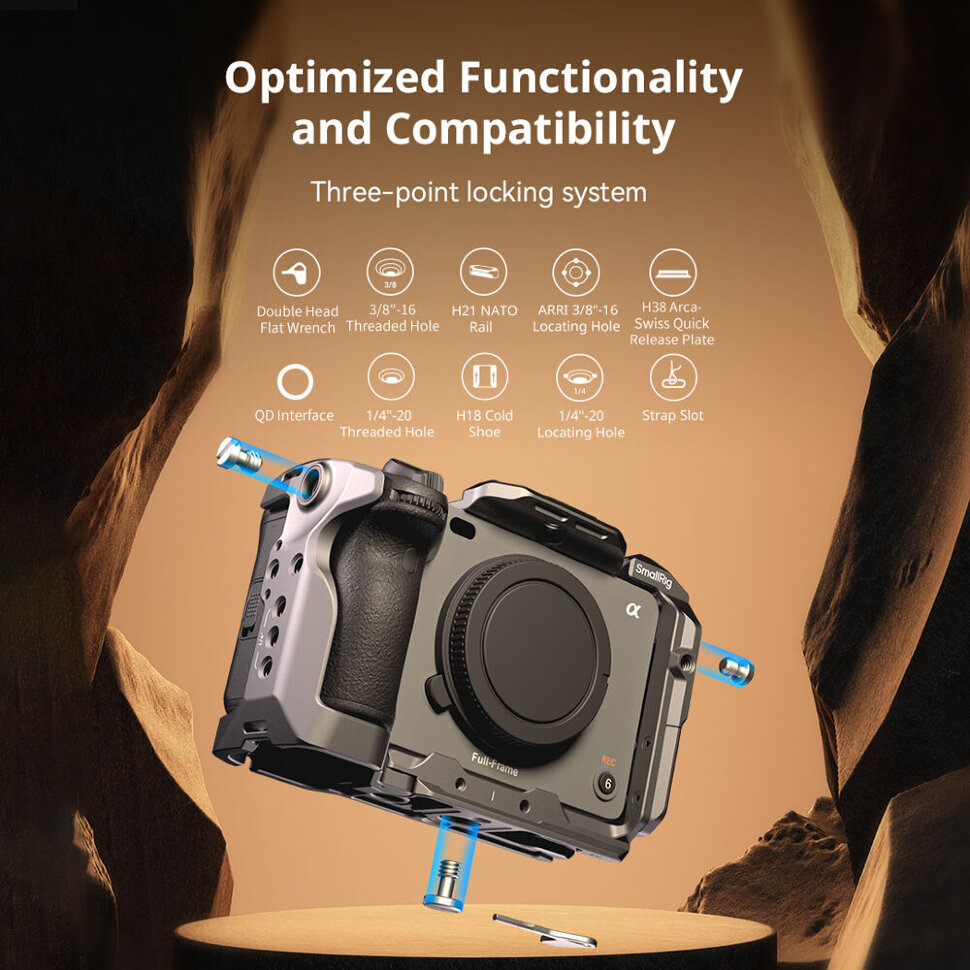 Клетка SmallRig 4770 HawkLock Kit для Sony FX3/FX30 Клетка SmallRig 4770 HawkLock Kit для Sony FX3/FX30