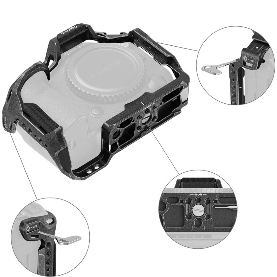 Клетка SmallRig 4975 "Black Mamba" для Canon R5 Mark II Клетка SmallRig 4975 "Black Mamba" для Canon R5 Mark II