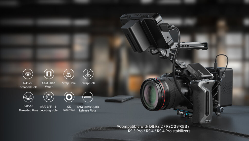 Клетка SmallRig 5029 HawkLock Kit для Canon R5 Mark II Клетка SmallRig 5029 HawkLock Kit для Canon R5 Mark II