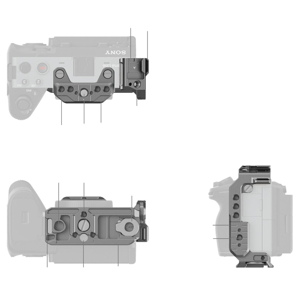 Клетка SmallRig 4772 HawkLock Half Cage для Sony FX3 / FX30 Клетка SmallRig 4772 HawkLock Half Cage для Sony FX3 / FX30