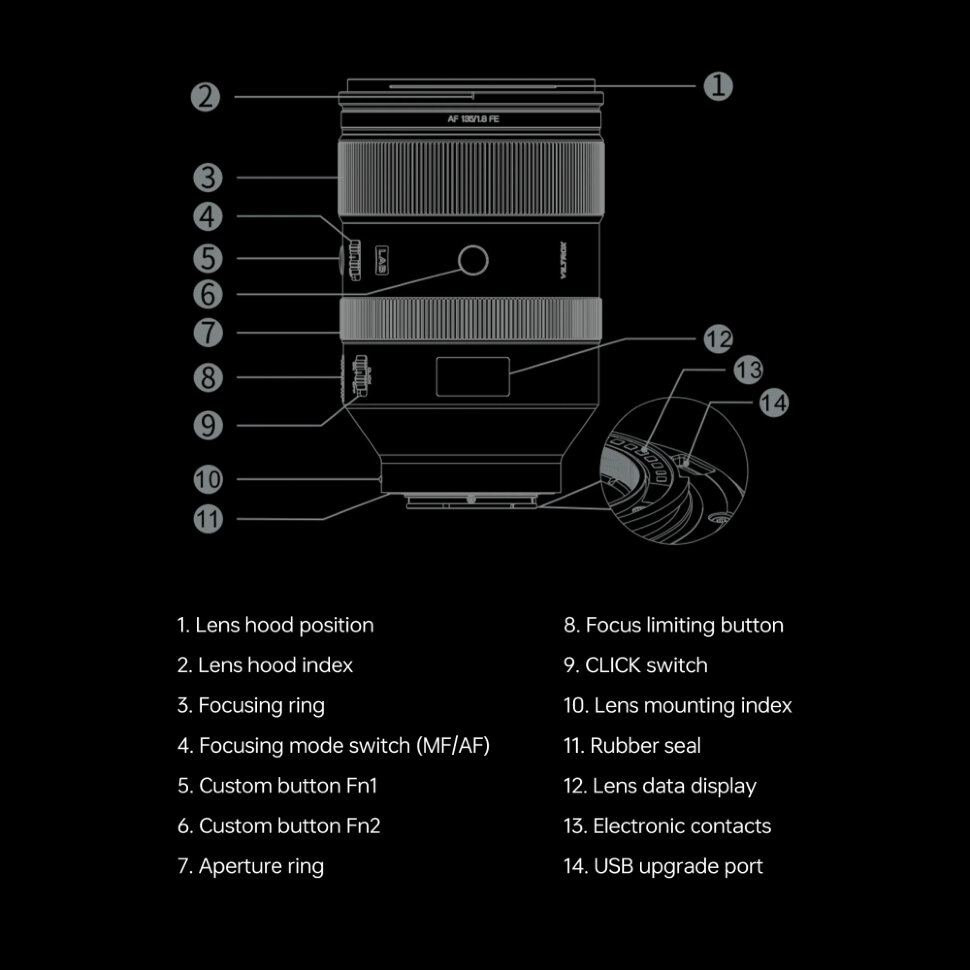 Объектив Viltrox AF 135mm F1.8 LAB FF Z-mount Объектив Viltrox AF 135mm F1.8 LAB FF Z-mount