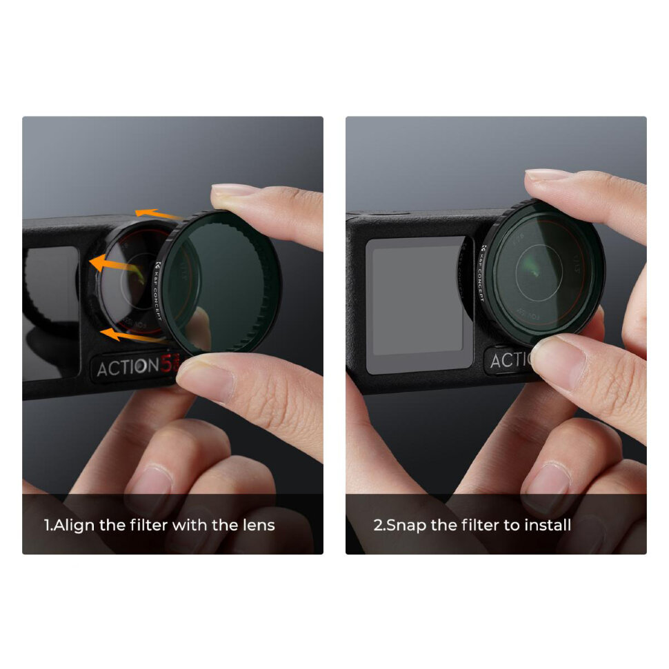 Комплект светофильтров K&F Concept ND2-32, CPL, Black Mist 1/4 для DJI Osmo Action 5 Pro/4/3 (3шт) Комплект светофильтров K&F Concept ND2-32, CPL, Black Mist 1/4 для DJI Osmo Action 5 Pro/4/3 (3шт)