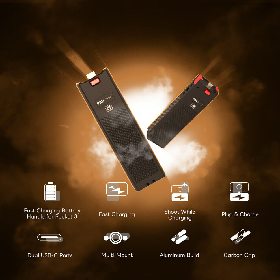 Аккумуляторная рукоятка DigitalFoto PBH-3 PRO для DJI Osmo Pocket 3 Аккумуляторная рукоятка DigitalFoto PBH-3 PRO для DJI Osmo Pocket 3