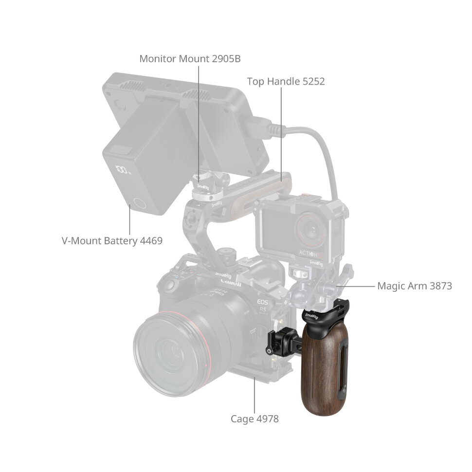 Рукоятка SmallRig 5239 Wooden Side Handle (NATO) Рукоятка SmallRig 5239 Wooden Side Handle (NATO)