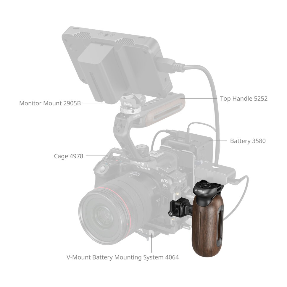 Рукоятка SmallRig 5239 Wooden Side Handle (NATO) Рукоятка SmallRig 5239 Wooden Side Handle (NATO)