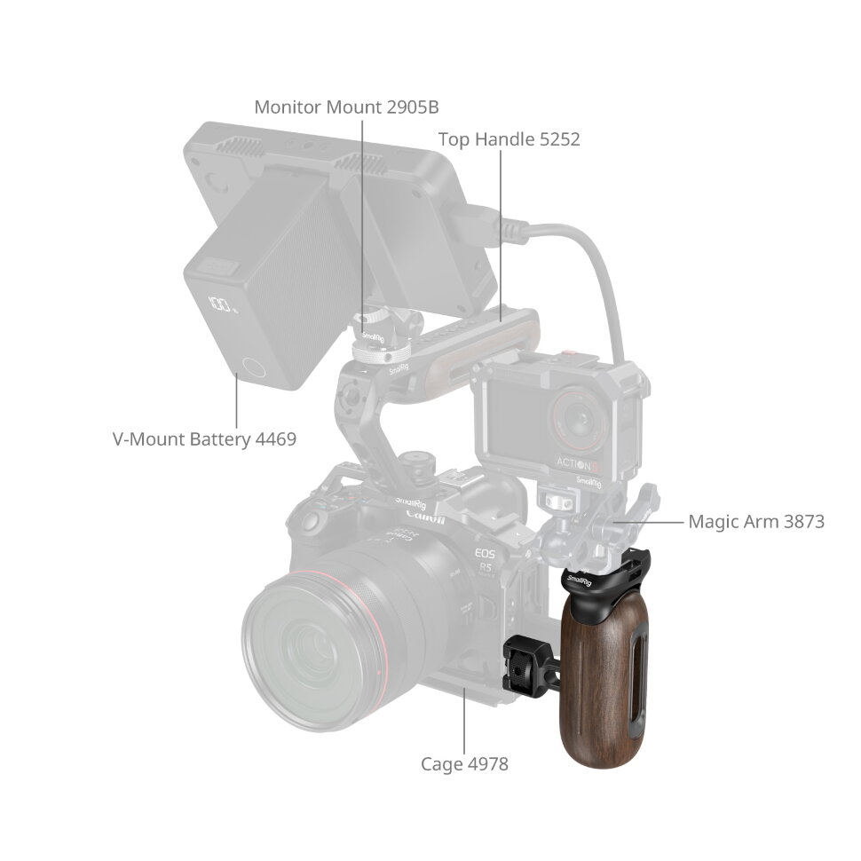 Рукоятка SmallRig 5238 Wooden Side Handle 1/4" & 3/8'' ARRI Рукоятка SmallRig 5238 Wooden Side Handle 1/4" & 3/8'' ARRI