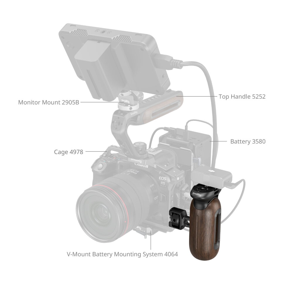 Рукоятка SmallRig 5238 Wooden Side Handle 1/4" & 3/8'' ARRI Рукоятка SmallRig 5238 Wooden Side Handle 1/4" & 3/8'' ARRI