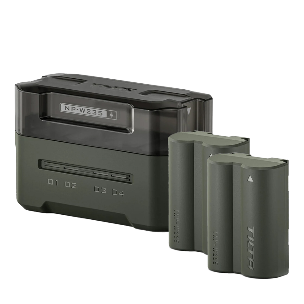 2 аккумулятора NP-W235 + зарядный кейс Tilta Portable Charging Station Зелёный 2 аккумулятора NP-W235 + зарядный кейс Tilta Portable Charging Station Зелёный