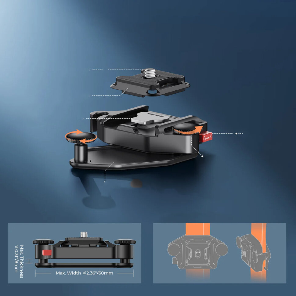 Быстросъёмное крепление на рюкзак Freewell Backpack Quick Release Сlamp Быстросъёмное крепление на рюкзак Freewell Backpack Quick Release Сlamp