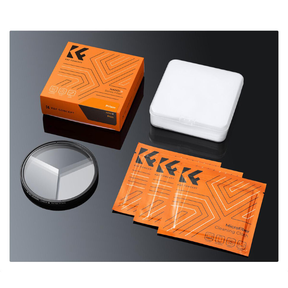 Светофильтр K&F Concept  Nano-B Kaleidoscope Prism Triangular 82мм Светофильтр K&F Concept  Nano-B Kaleidoscope Prism Triangular 82мм