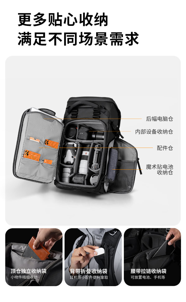 Рюкзак K&F Concept Star Wander 40L Бежевый Рюкзак K&F Concept Star Wander 40L Бежевый