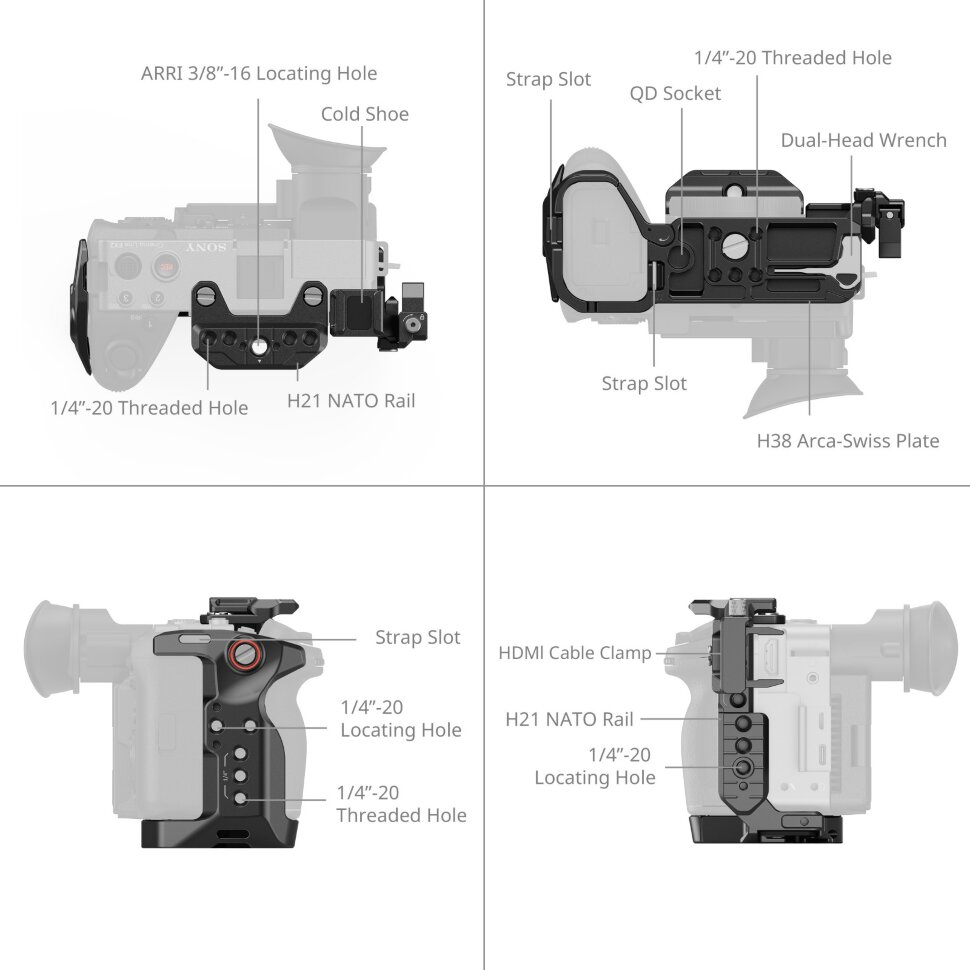 Клетка SmallRig 5589 Basic Kit для Sony FX2 Клетка SmallRig 5589 Basic Kit для Sony FX2