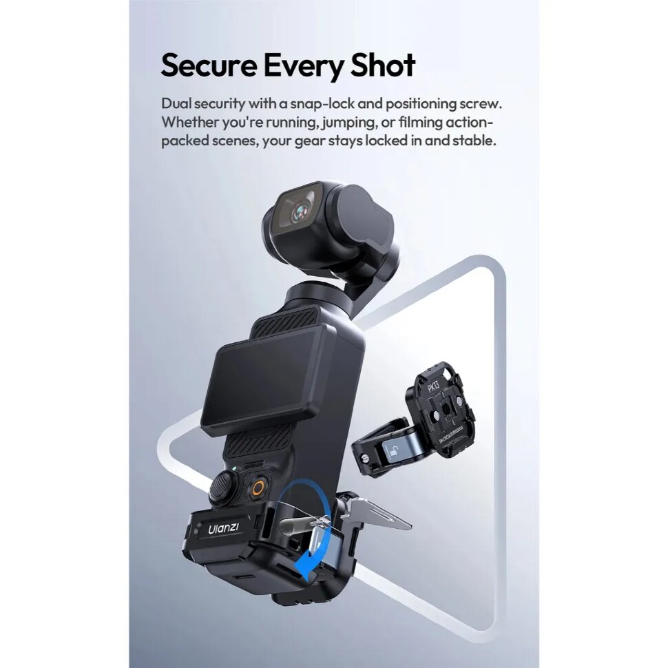Быстросъемный держатель Ulanzi PK13 Uka для DJI Osmo Pocket 3 Быстросъемный держатель Ulanzi PK13 Uka для DJI Osmo Pocket 3