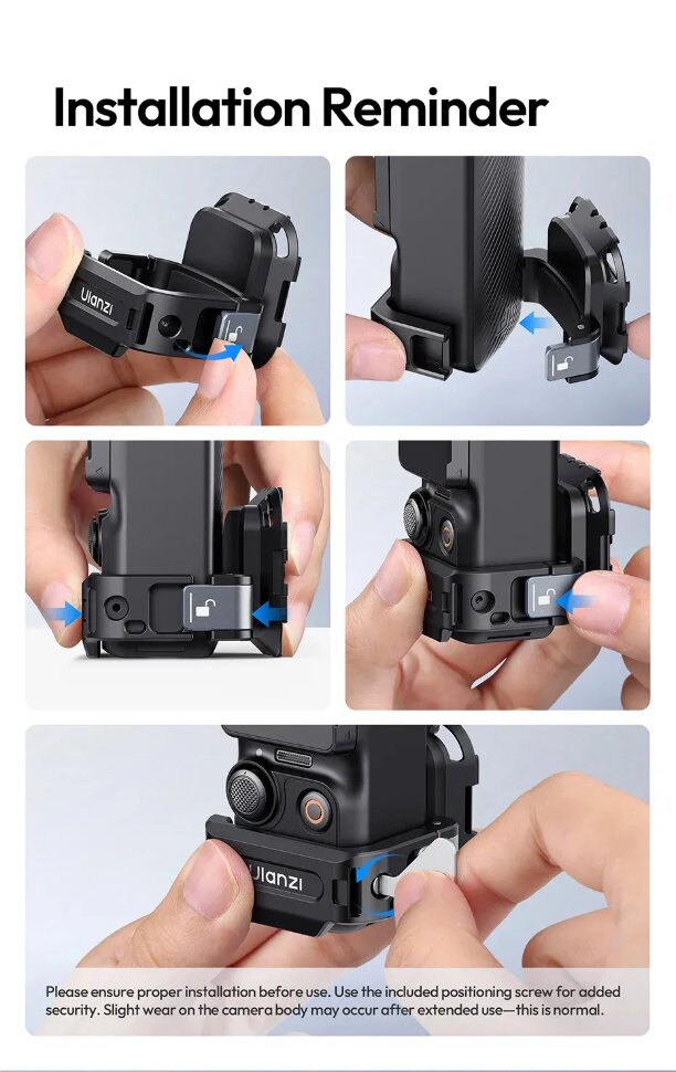 Быстросъемный держатель Ulanzi PK13 Uka для DJI Osmo Pocket 3 Быстросъемный держатель Ulanzi PK13 Uka для DJI Osmo Pocket 3