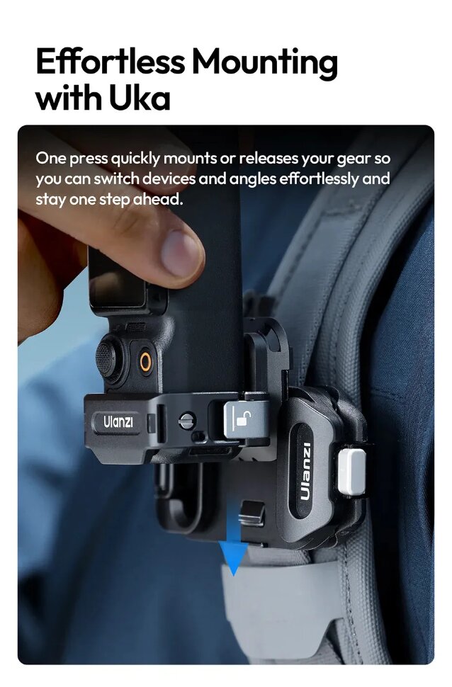 Быстросъемный держатель Ulanzi PK13 Uka для DJI Osmo Pocket 3 Быстросъемный держатель Ulanzi PK13 Uka для DJI Osmo Pocket 3