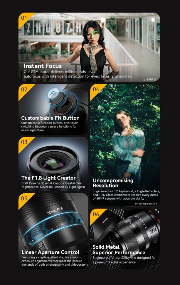 Объектив 7Artisans AF 35mm F1.8 Full Frame E-mount Объектив 7Artisans AF 35mm F1.8 Full Frame E-mount