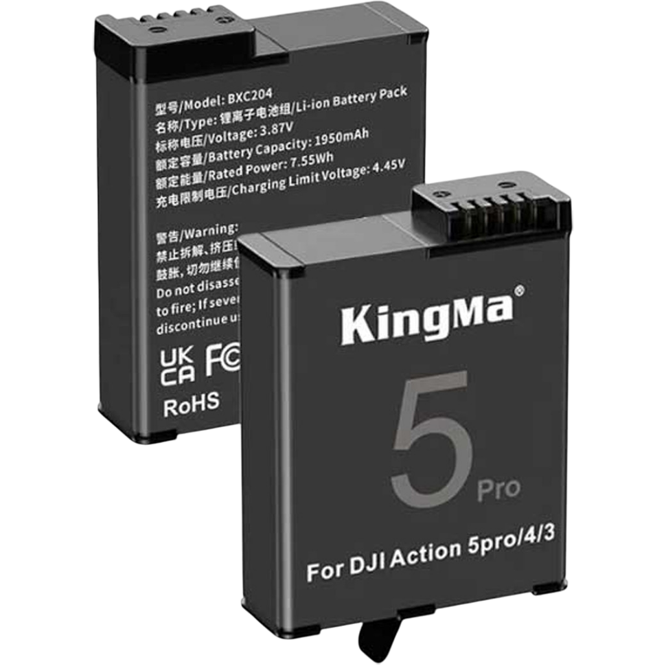 Аккумулятор KingMa BCX204 для DJI Osmo Action 3/4/5 Pro Аккумулятор KingMa BCX204 для DJI Osmo Action 3/4/5 Pro