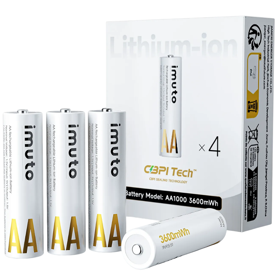 4 аккумуляторные батарейки Imuto AA 3600 mWh 4 аккумуляторные батарейки Imuto AA 3600 mWh