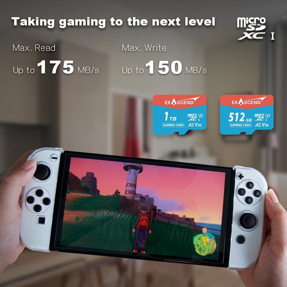 Карта памяти Exascend Gaming microSDXC U3 V2 512GB Карта памяти Exascend Gaming microSDXC U3 V2 512GB