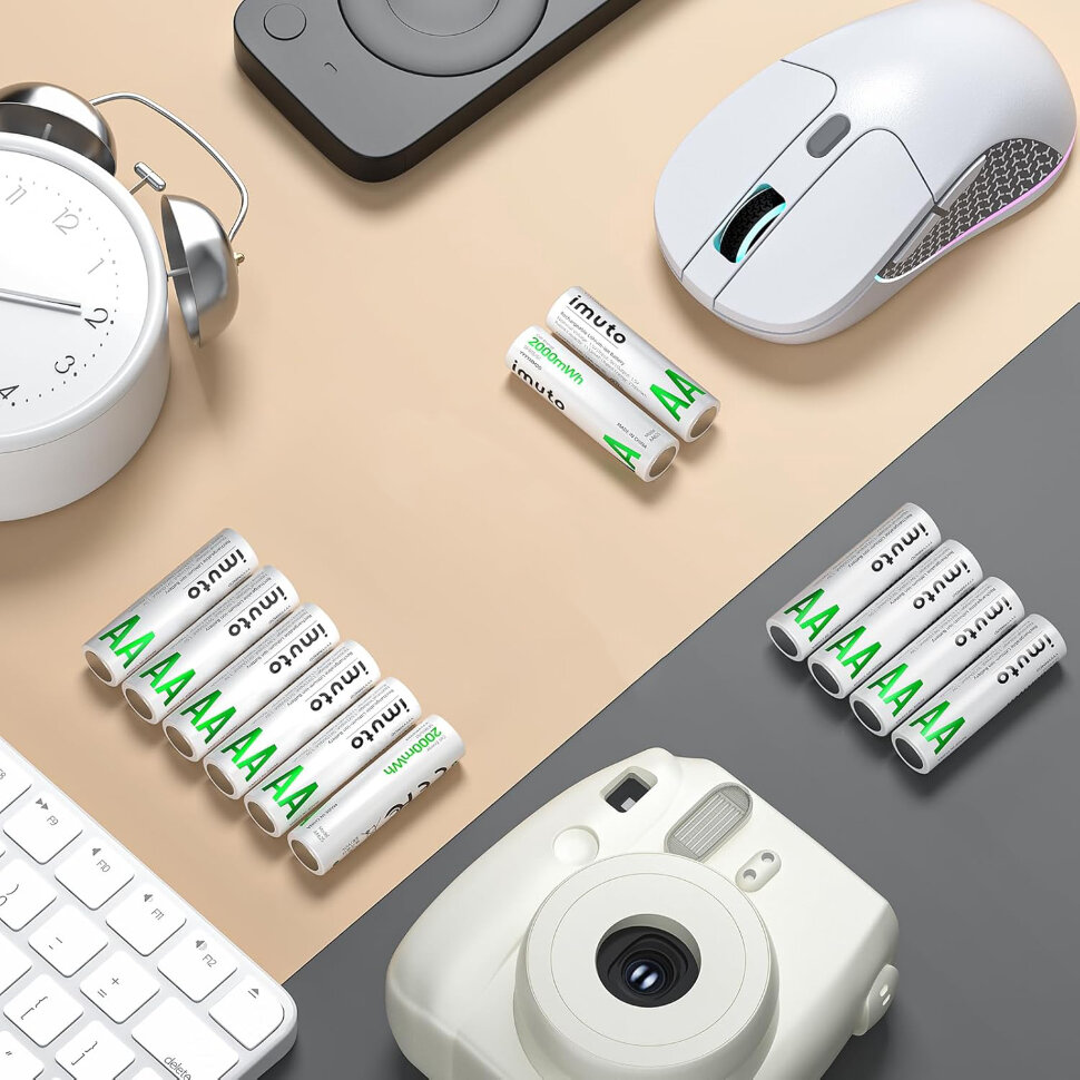 4 аккумуляторные батарейки Imuto AA 2000mWh 4 аккумуляторные батарейки Imuto AA 2000mWh