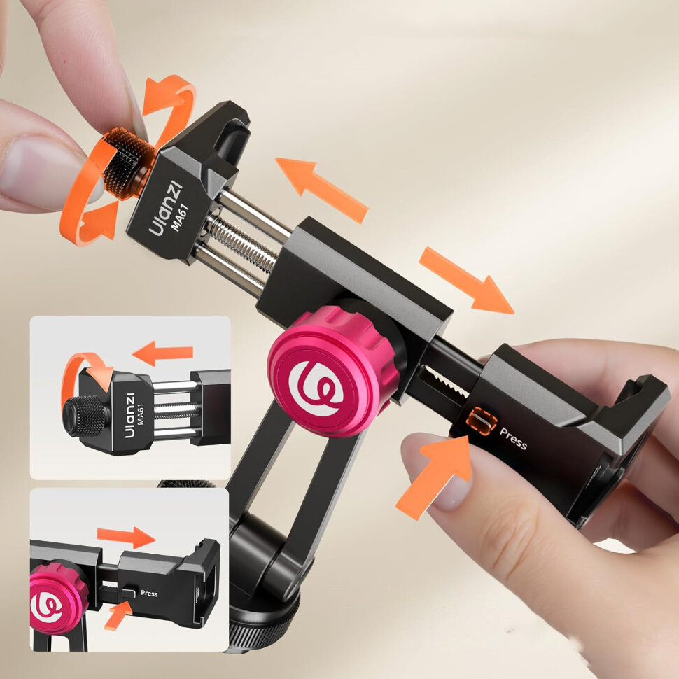 Держатель смартфона Ulanzi MA61 QuickClip Держатель смартфона Ulanzi MA61 QuickClip