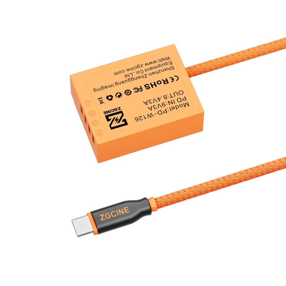 Адаптер питания ZGCine NP-W126 - Type-C Адаптер питания ZGCine NP-W126 - Type-C