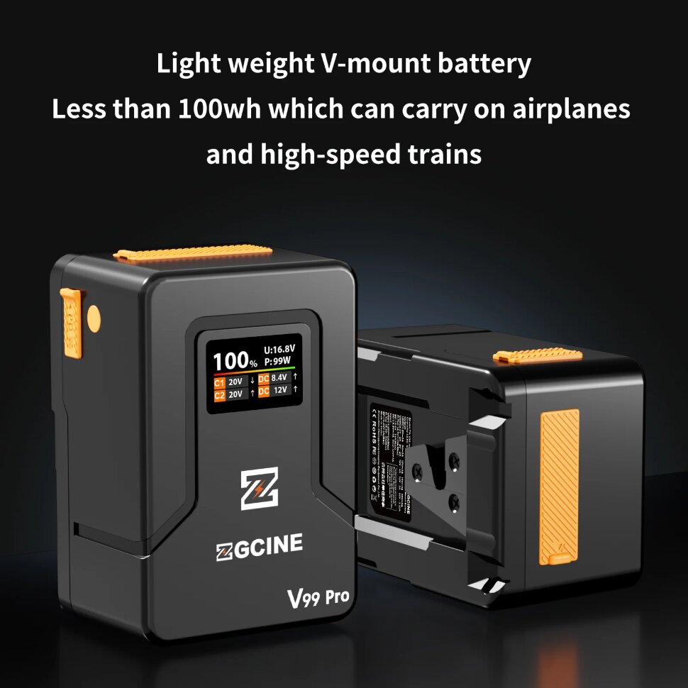 Аккумулятор ZGCine ZG-V99Pro V-mount Чёрный Аккумулятор ZGCine ZG-V99Pro V-mount Чёрный