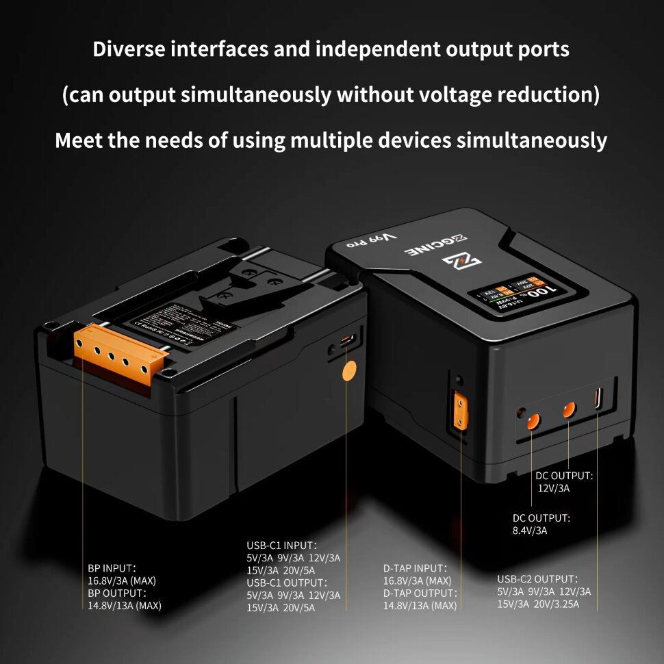 Аккумулятор ZGCine ZG-V99Pro V-mount Чёрный Аккумулятор ZGCine ZG-V99Pro V-mount Чёрный