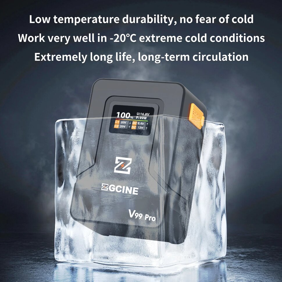 Аккумулятор ZGCine ZG-V99Pro V-mount Оранжевый Аккумулятор ZGCine ZG-V99Pro V-mount Оранжевый