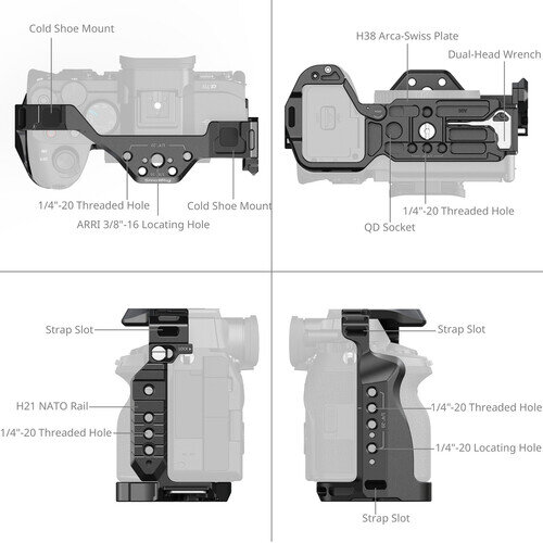 Клетка SmallRig 5599 "HawkLock" Advanced Edition для Sony a7R V/a7 IV/a7S IIIa/a1/a7R IV/a7 V Клетка SmallRig 5599 "HawkLock" Advanced Edition для Sony a7R V/a7 IV/a7S IIIa/a1/a7R IV/a7 V
