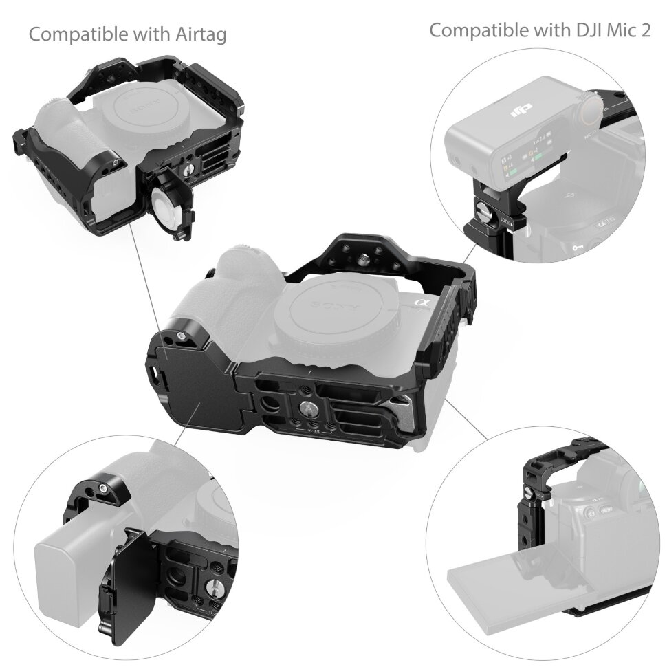 Клетка SmallRig 5583 Airtag Slot для Sony a7R V/a7 IV/a7S III/1/7R IV Клетка SmallRig 5583 Airtag Slot для Sony a7R V/a7 IV/a7S III/1/7R IV