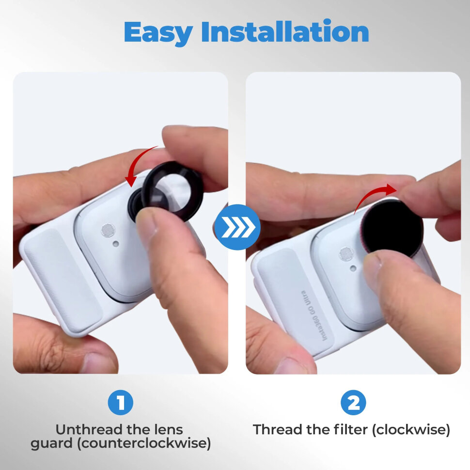 Комплект светофильтров Freewell Standard Day для Insta360 Go Ultra (4 шт) Комплект светофильтров Freewell Standard Day для Insta360 Go Ultra (4 шт)