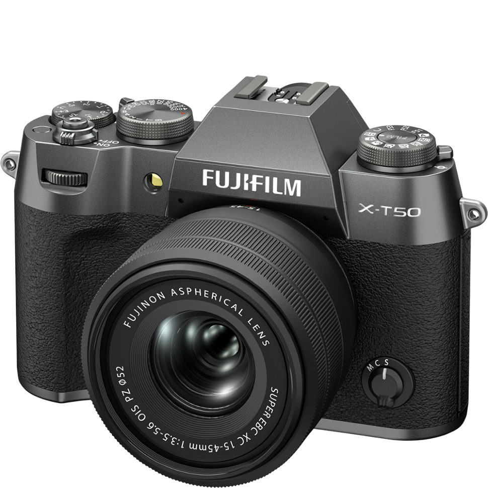 Беззеркальная камера Fujifilm X-T50 Kit Тёмное серебро (XC 15-45mm f/3.5-5.6 OIS PZ) Беззеркальная камера Fujifilm X-T50 Kit Тёмное серебро (XC 15-45mm f/3.5-5.6 OIS PZ)