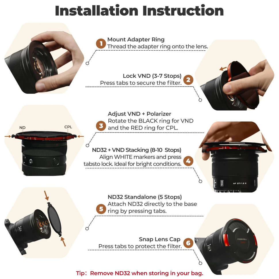 Комплект светофильтров Freewell Real Locking VND/CPL All Day Kit Комплект светофильтров Freewell Real Locking VND/CPL All Day Kit