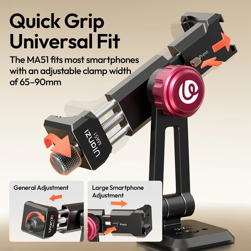 Держатель смартфона Ulanzi MA51 QuickClip Держатель смартфона Ulanzi MA51 QuickClip