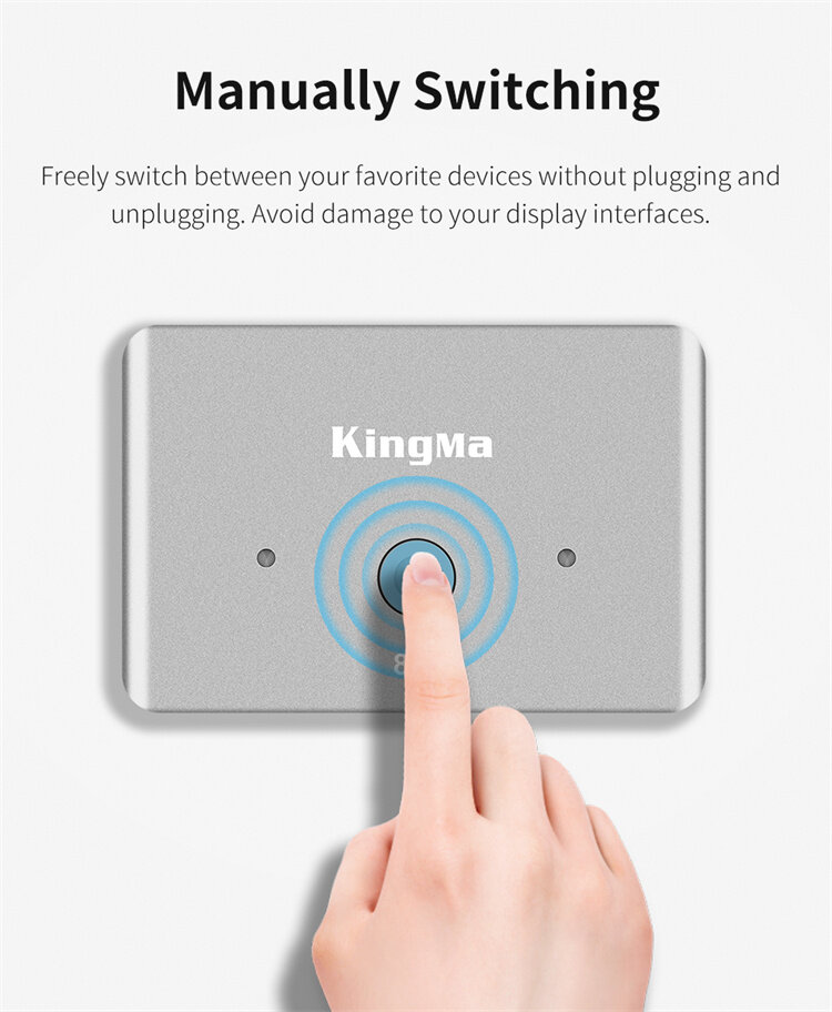 Разветвитель KingMa BMU035 HDMI 2.1 Ultra HD 8K Разветвитель KingMa BMU035 HDMI 2.1 Ultra HD 8K