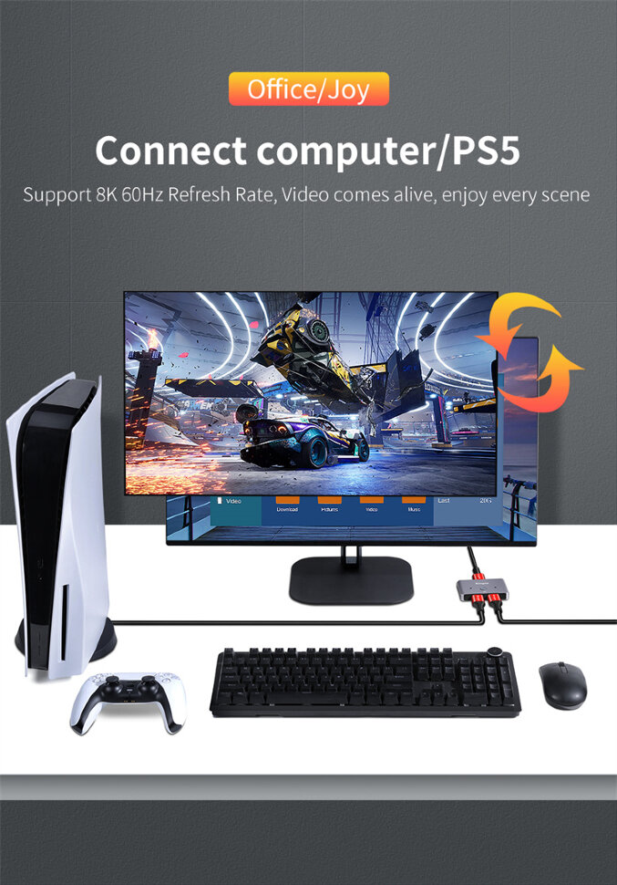 Разветвитель KingMa BMU035 HDMI 2.1 Ultra HD 8K Разветвитель KingMa BMU035 HDMI 2.1 Ultra HD 8K