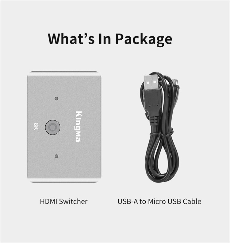 Разветвитель KingMa BMU035 HDMI 2.1 Ultra HD 8K Разветвитель KingMa BMU035 HDMI 2.1 Ultra HD 8K