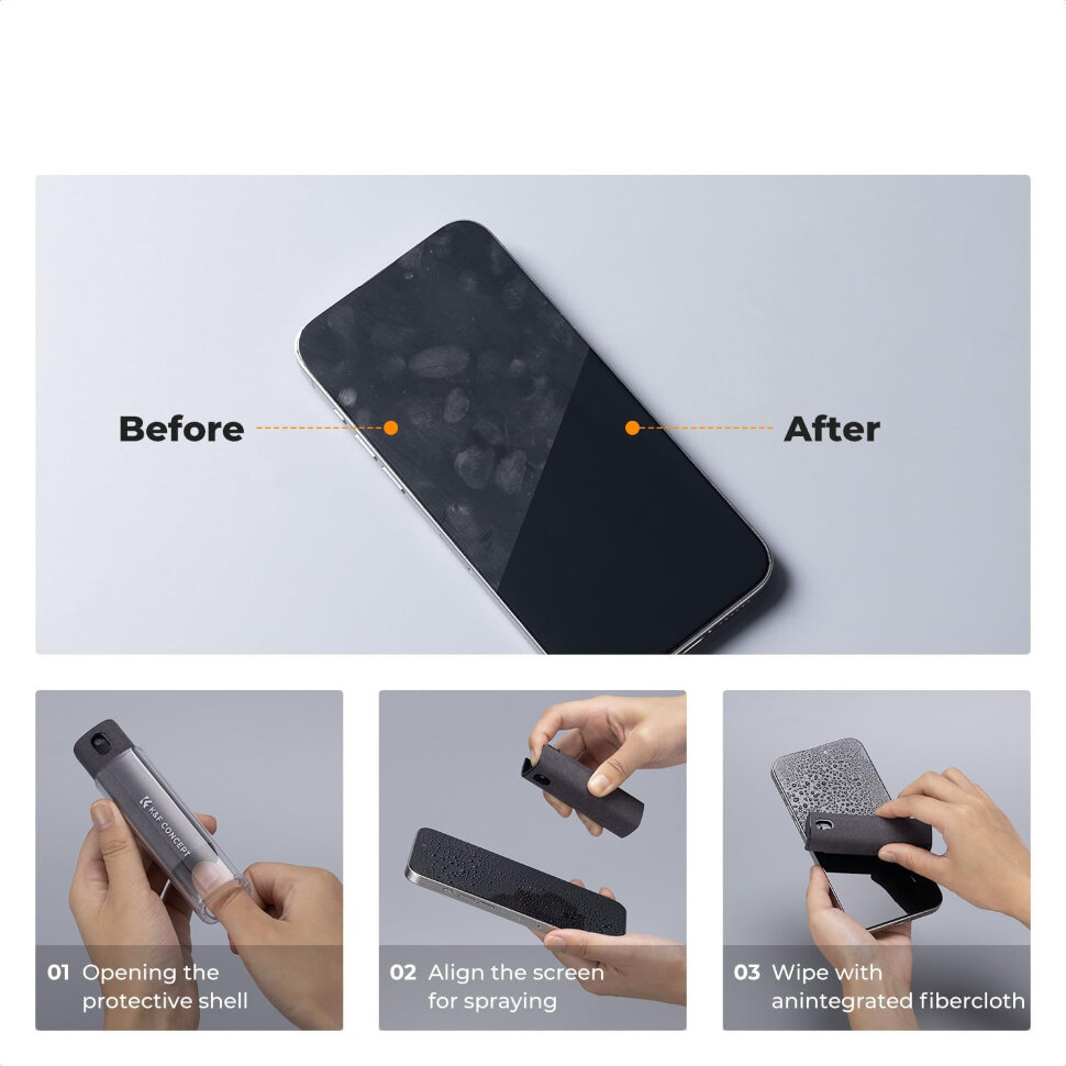 Набор для чистки экрана K&F Concept 2-in-1 Screen Cleaner Kit Набор для чистки экрана K&F Concept 2-in-1 Screen Cleaner Kit
